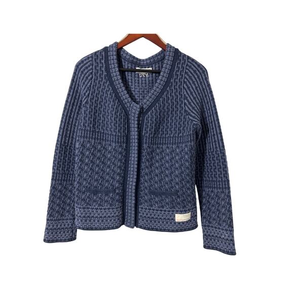 Odd Molly Sweaters - Odd Molly Blue V-Neck Snap Front Knit Cardigan Size 1 US Small/ 6